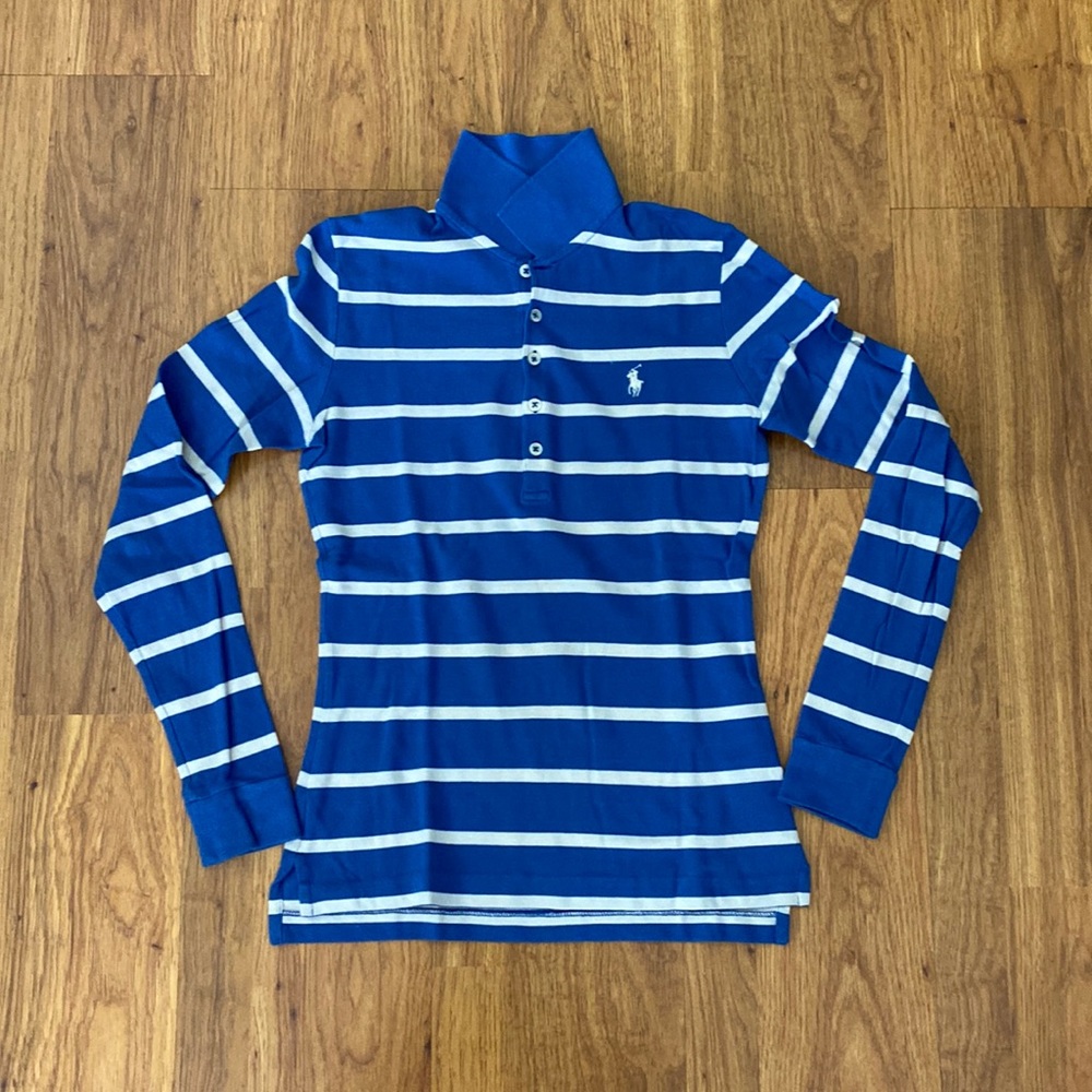 Polo by Ralph Lauren Women's Blue Striped Top
